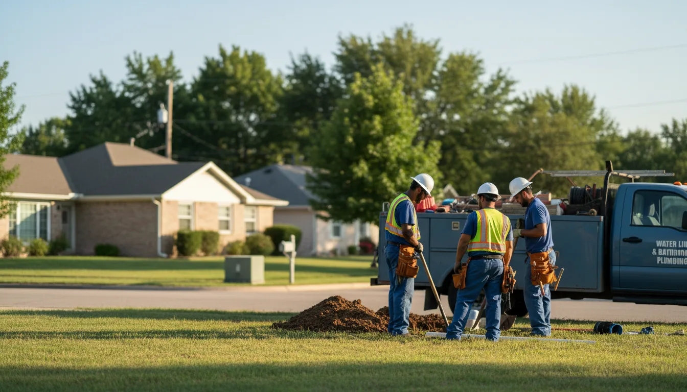 Residential water line and bathroom plumbing service in Luxor, PA